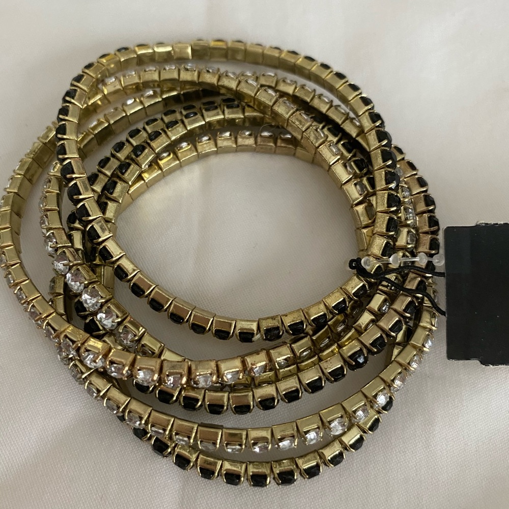 Black and gold bundle of beautiful bracelets!